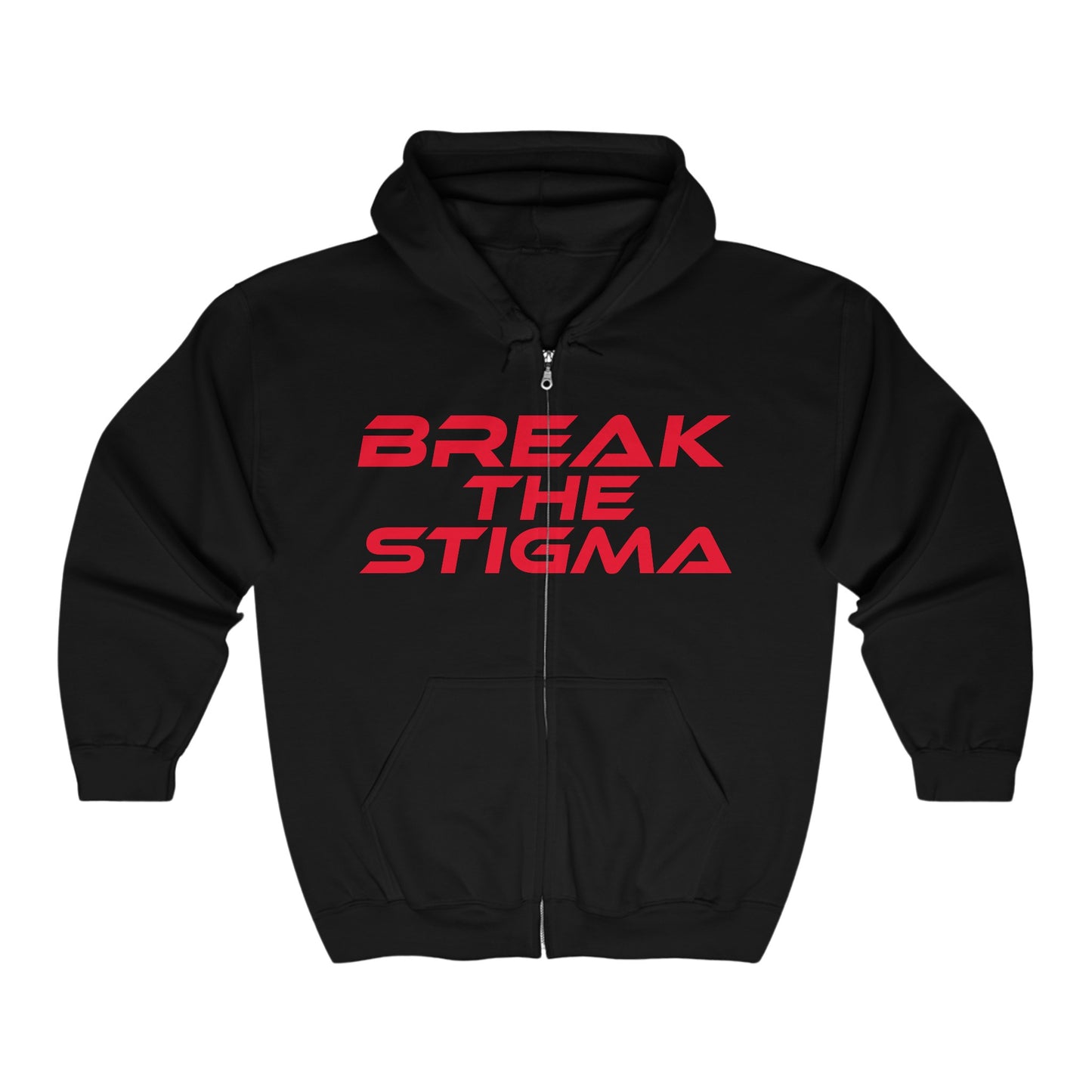 Break the Stigma - Unisex Zip Hoodie - Motivational