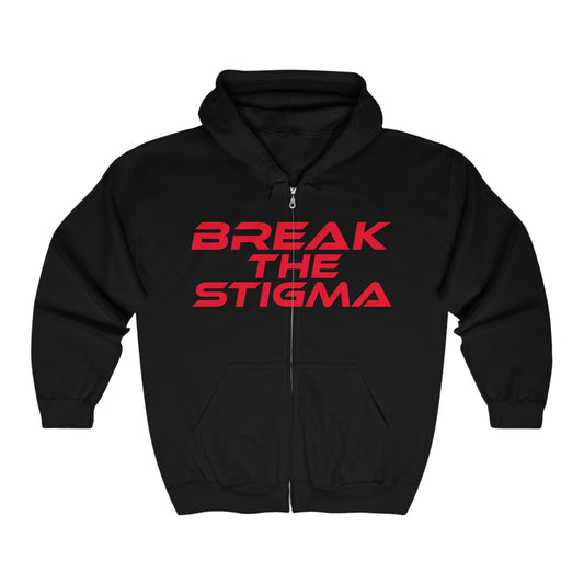 Break the Stigma - Unisex Zip Hoodie - Motivational