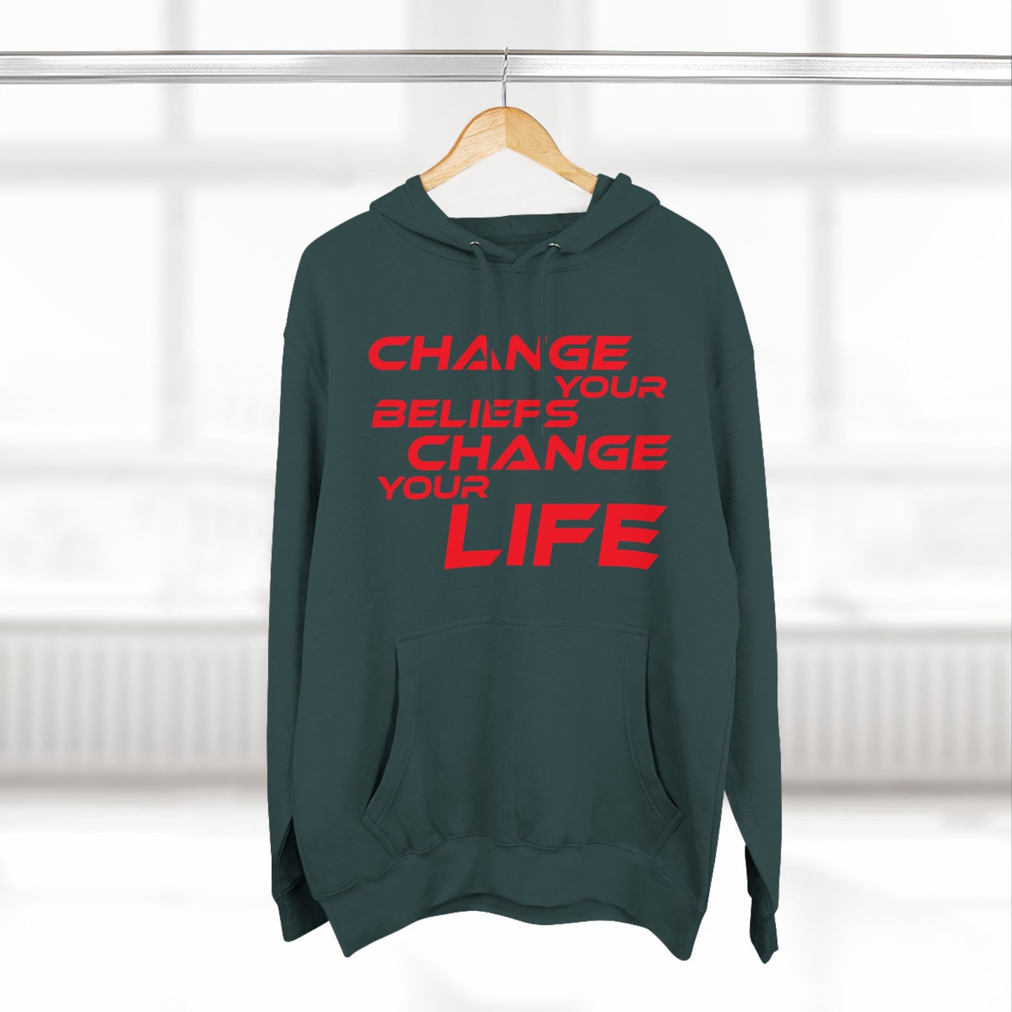 Change Your Beliefs, Change Your Life - Inspiring Fleece Hoodie - "Change Your Beliefs, Change Your Life"