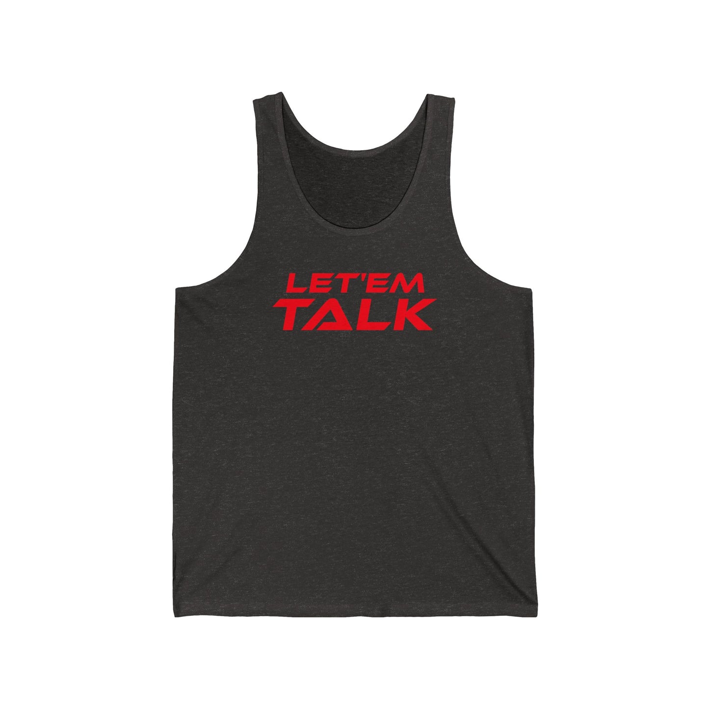 Let'em Talk - Casual Unisex Jersey Tank - Let'em Talk Summer Top