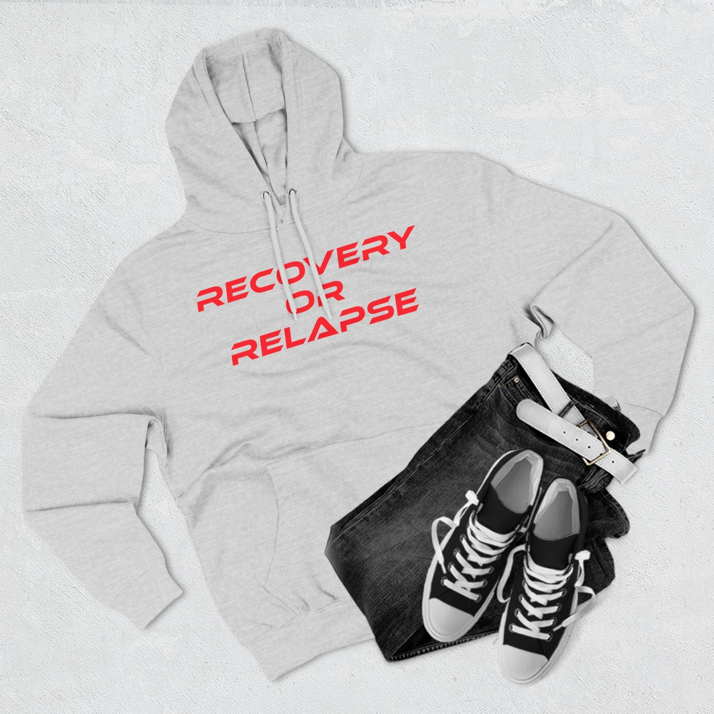 Recovery Or Relapse - Three-Panel Fleece Hoodie