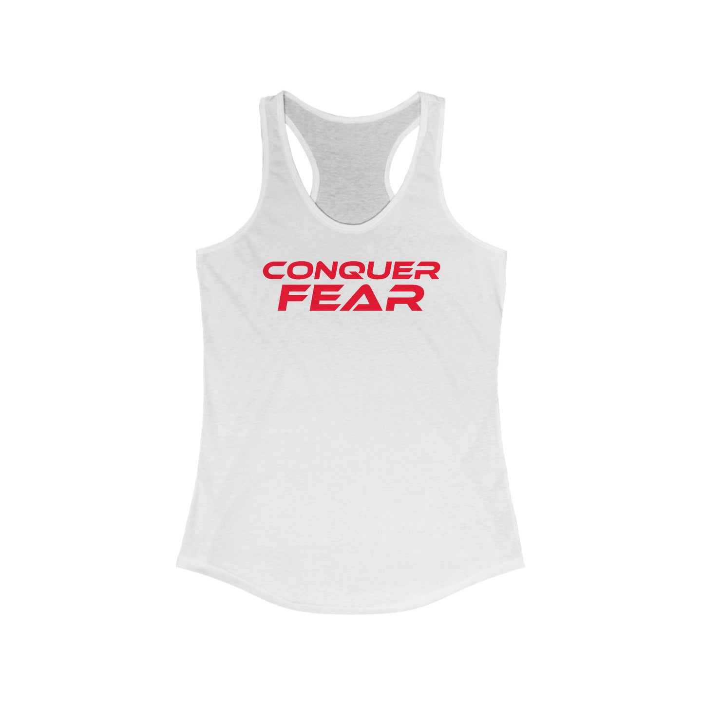 Conquer Fear - Women's Racerback Tank - Motivational Workout Top