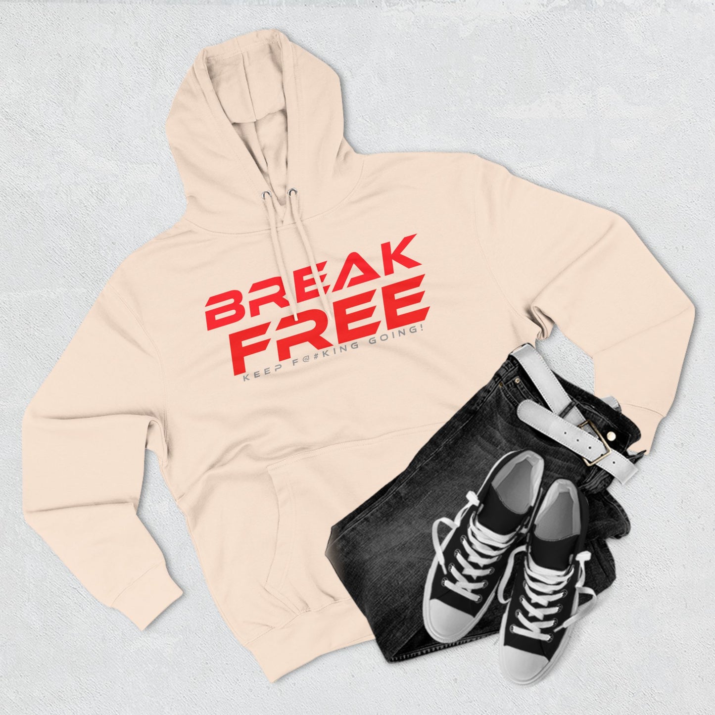 Break Free - Three-Panel Fleece Hoodie