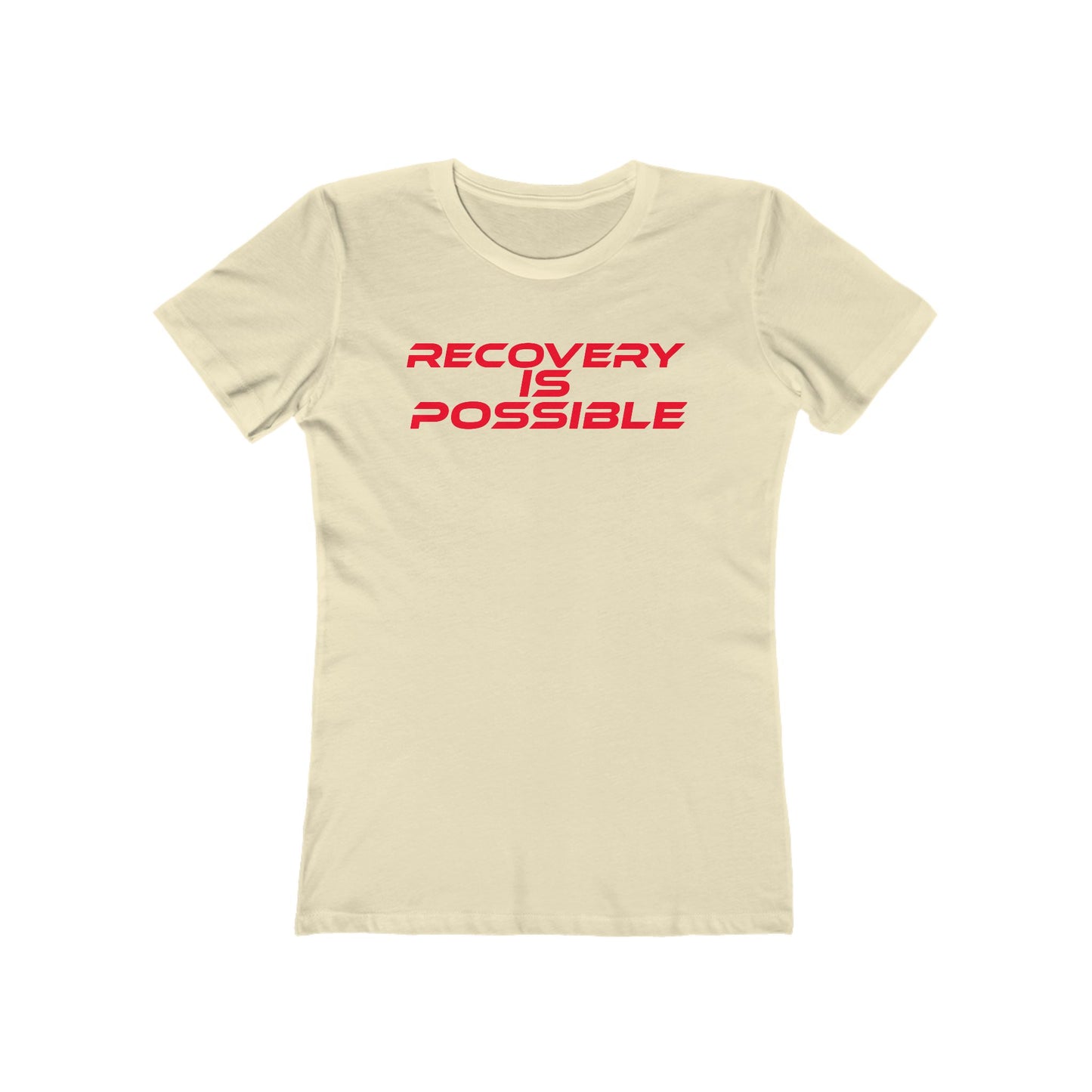 Recovery is Possible - Women's Boyfriend Tee - Inspirational Black T-Shirt