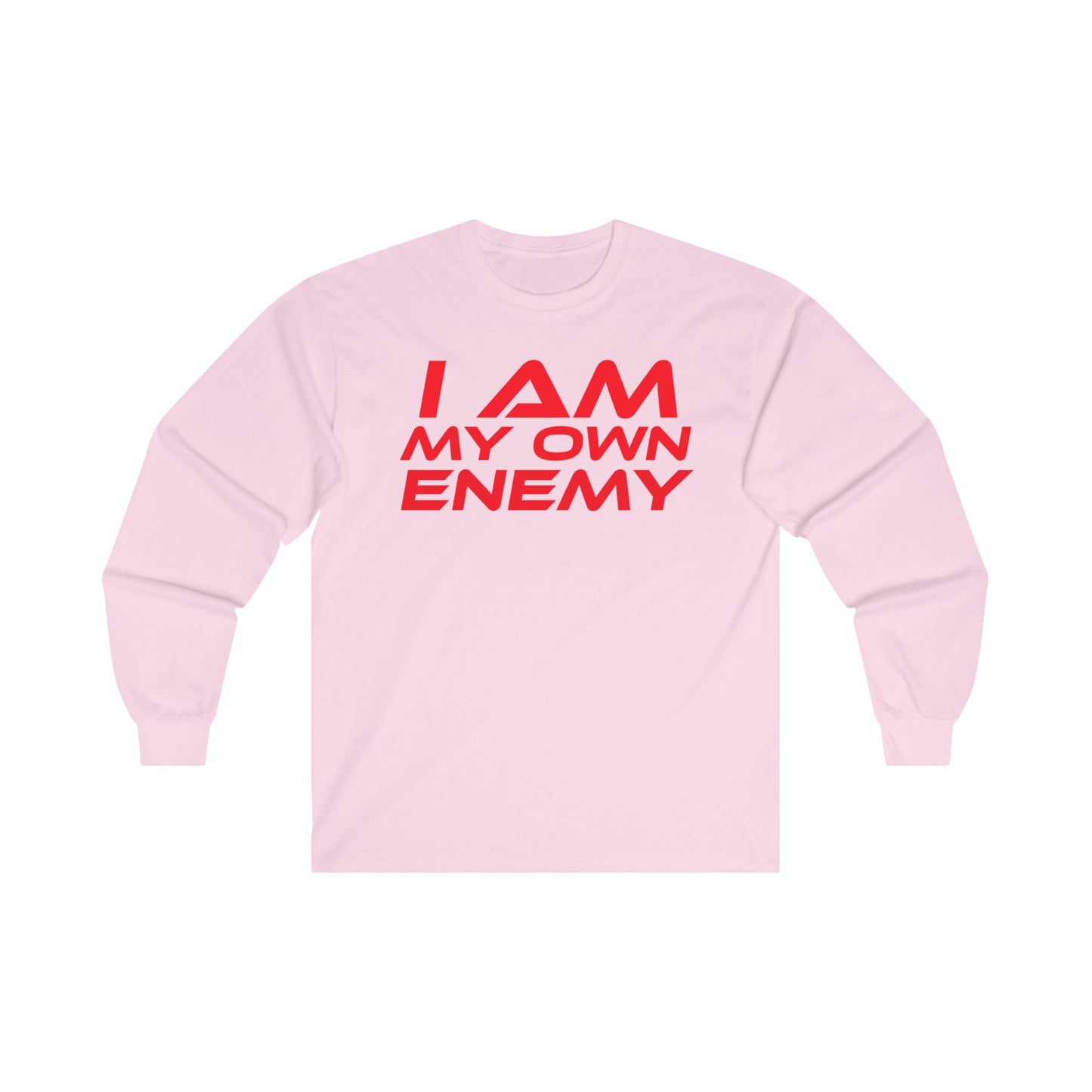 I Am My Own Enemy - Long Sleeve Tee - Unisex Cotton T-Shirt for Self-Reflection and Empowerment