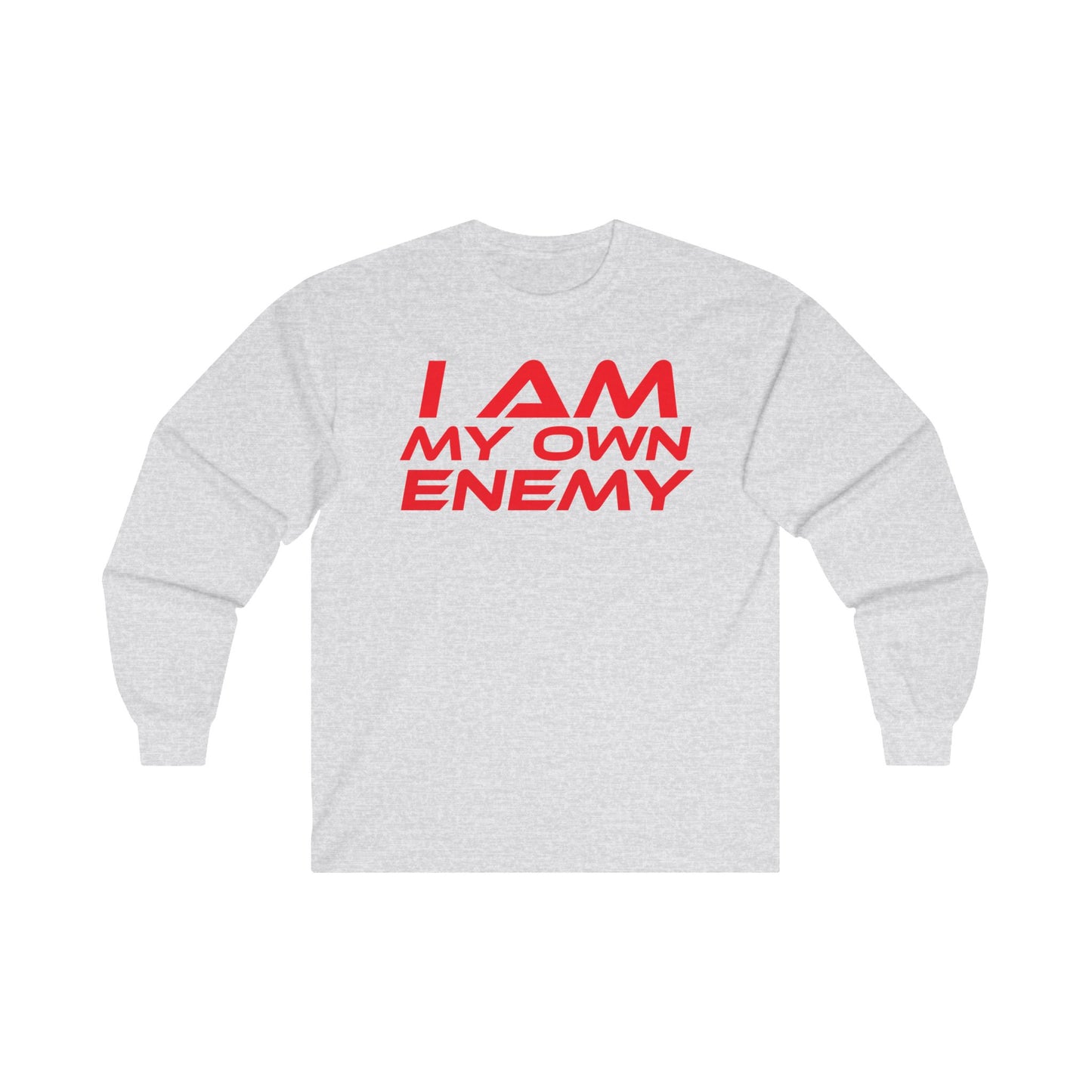 I Am My Own Enemy - Long Sleeve Tee - Unisex Cotton T-Shirt for Self-Reflection and Empowerment