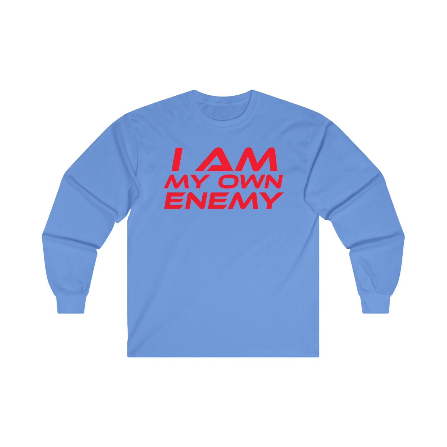 I Am My Own Enemy - Long Sleeve Tee - Unisex Cotton T-Shirt for Self-Reflection and Empowerment