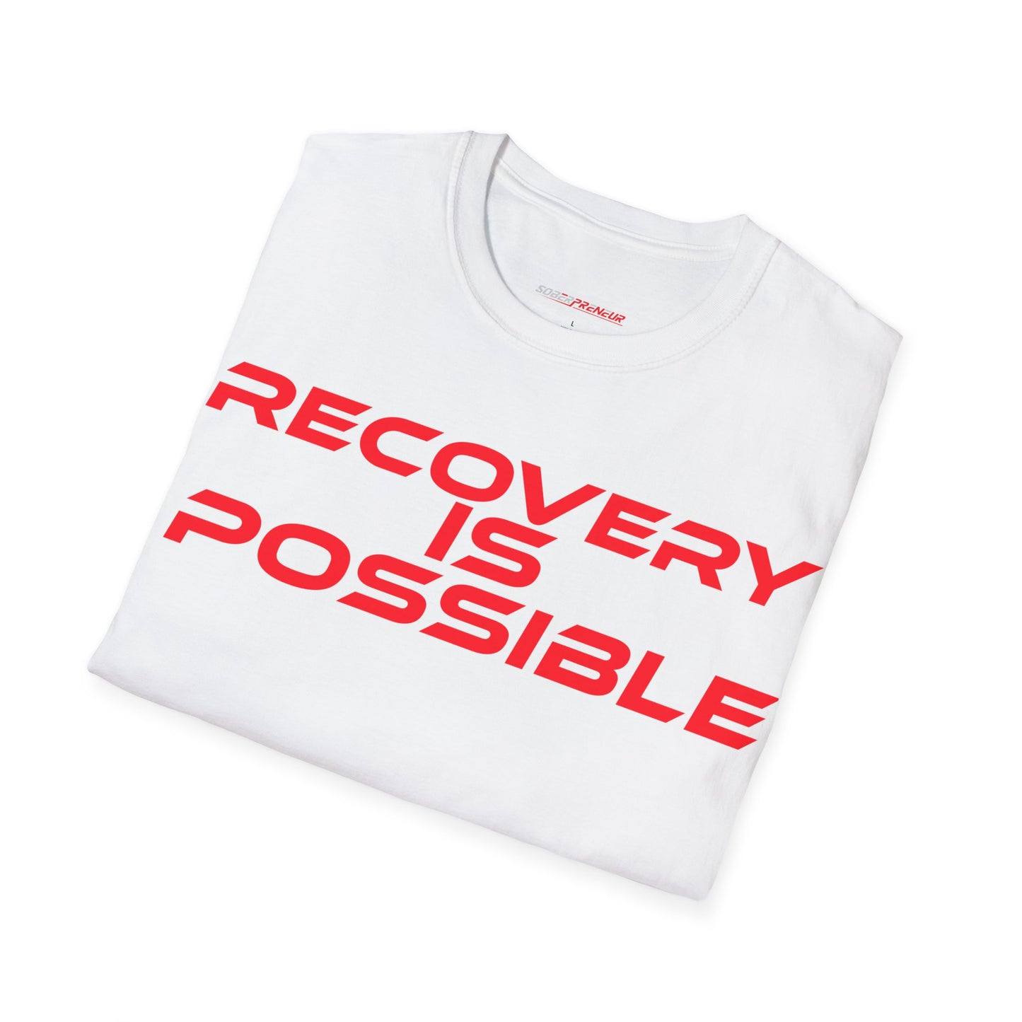 Recovery Is Possible - Unisex Softstyle T-Shirt - Motivational Tee for Support & Empowerment