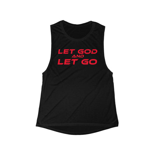 Let God, Let Go - Women's Flowy Scoop Muscle Tank