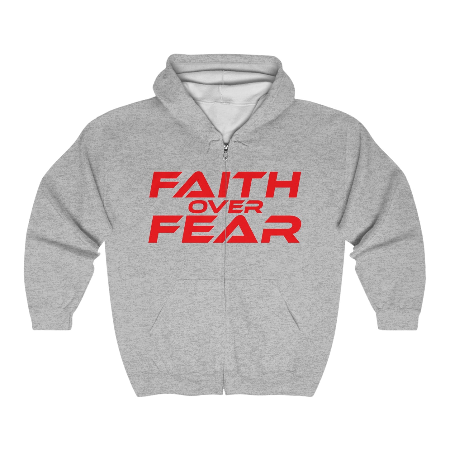 Faith Over Fear - Hoodie - Unisex Heavy Blend Full Zip Sweatshirt