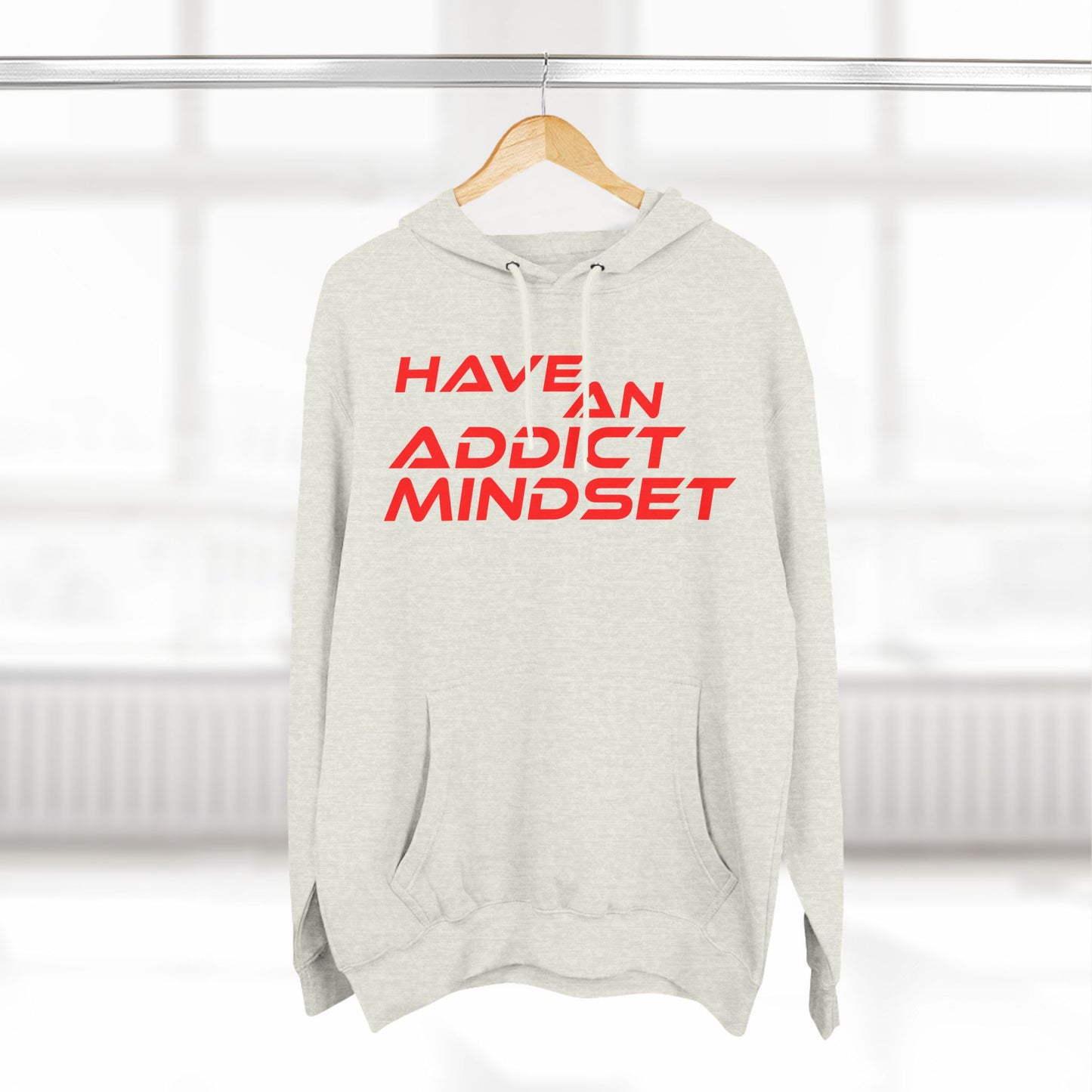 Have An Addict Mindset - Three-Panel Fleece Hoodie Motivational