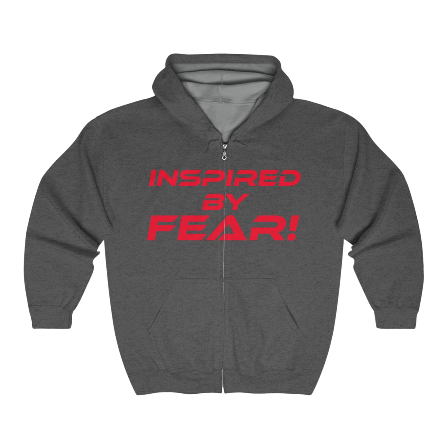 Inspired By Fear - Unisex Full Zip Hoodie Driven Motivation