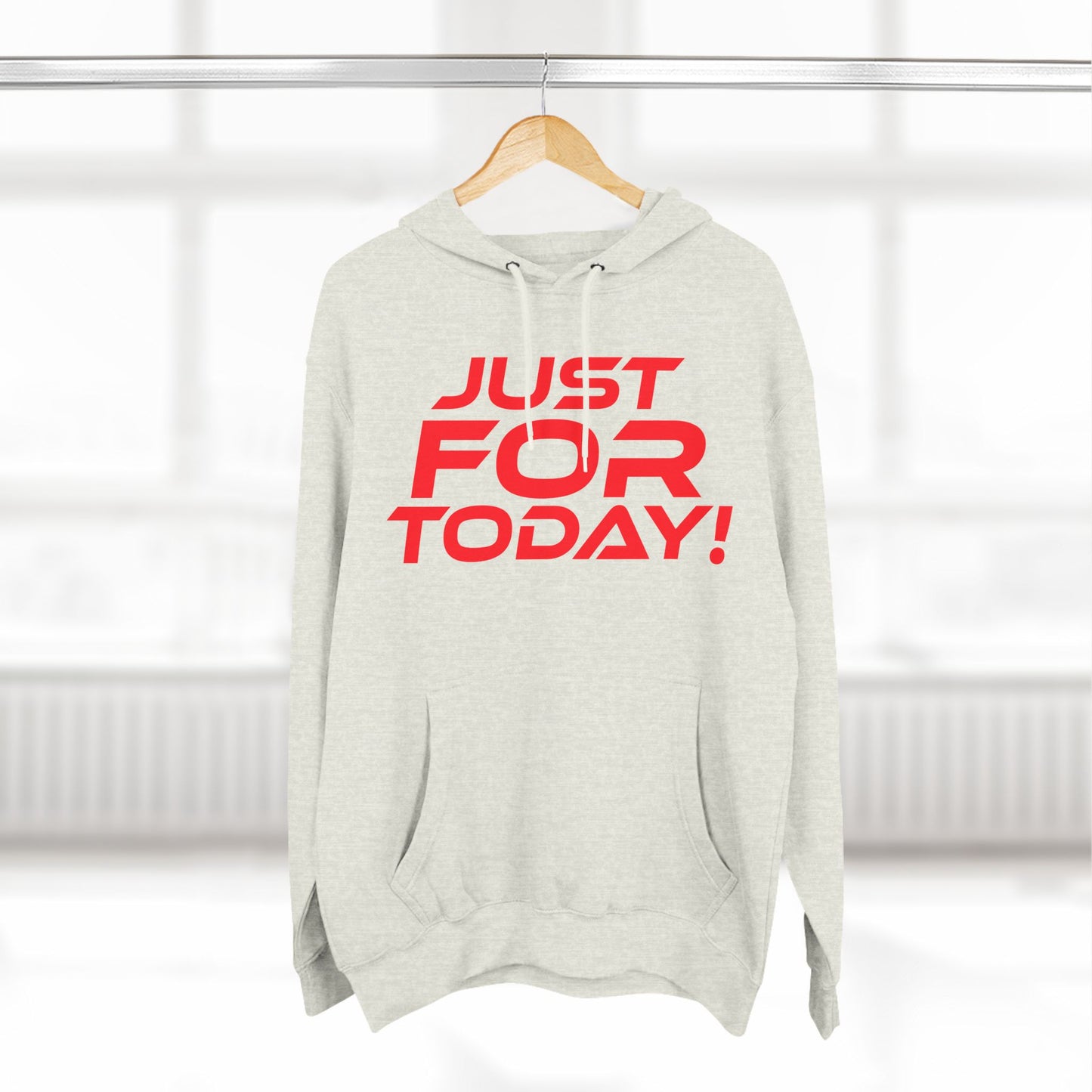 Just For Today - Three-Panel Fleece Hoodie