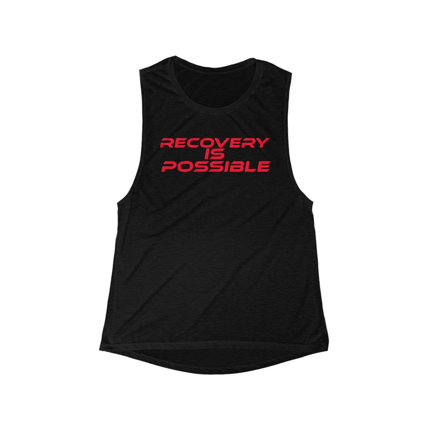 Recovery is Possible - Women's Flowing Muscle Tank - Motivational Fitness Top