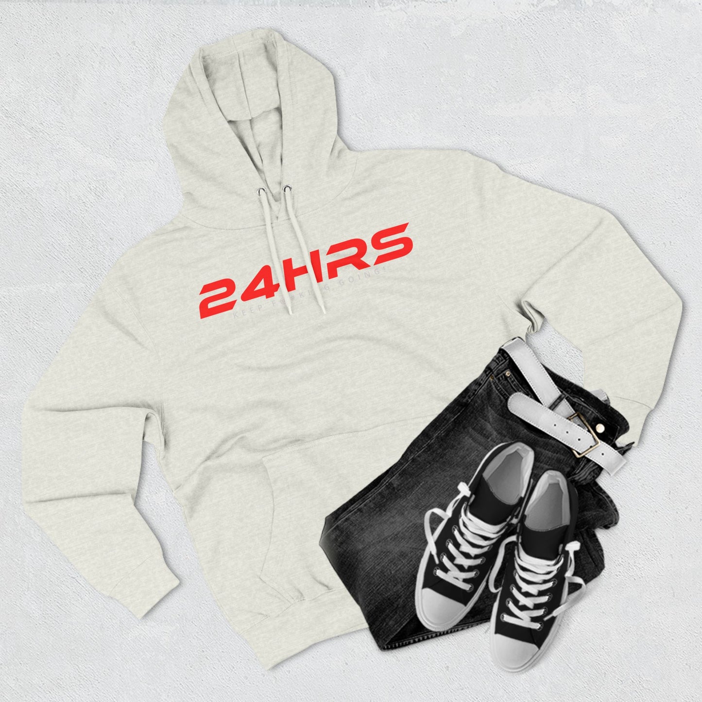 24 HRS - Three-Panel Fleece Hoodie