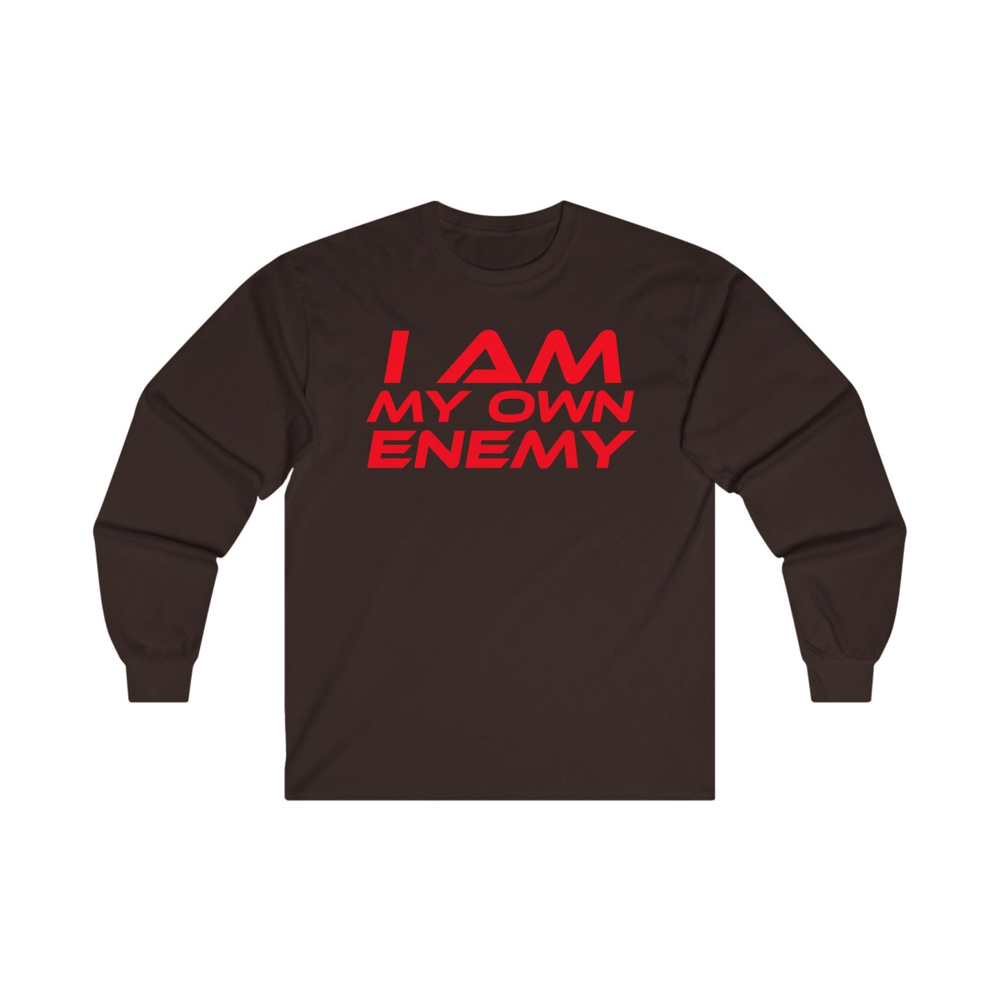 I Am My Own Enemy - Long Sleeve Tee - Unisex Cotton T-Shirt for Self-Reflection and Empowerment