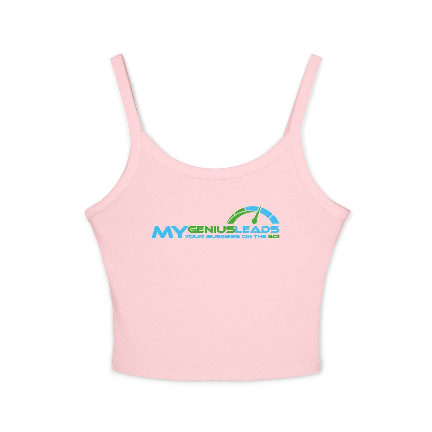 MGL - Women's Spaghetti Strap Tank Top - "MY GENIUS LEADS" Motivational