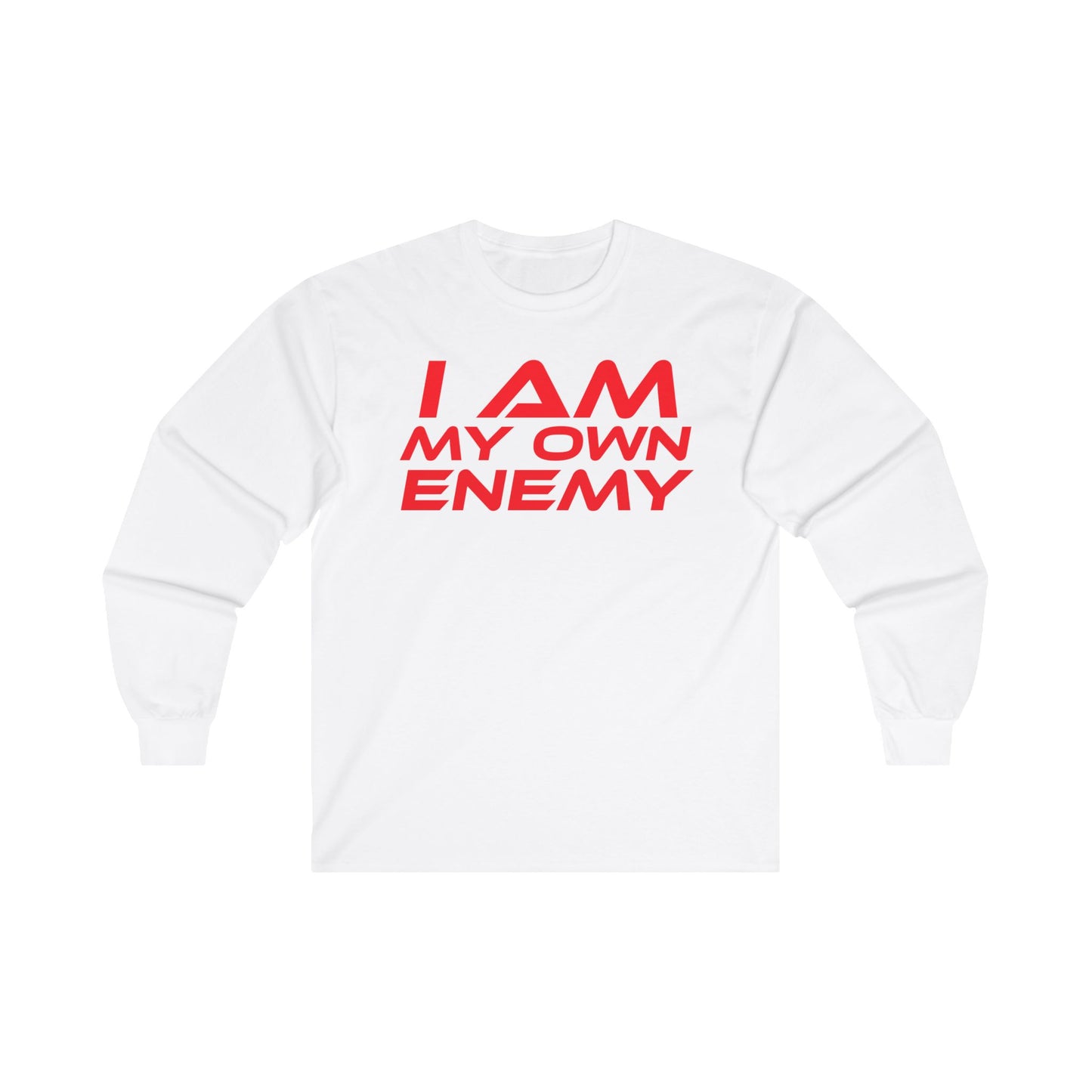 I Am My Own Enemy - Long Sleeve Tee - Unisex Cotton T-Shirt for Self-Reflection and Empowerment