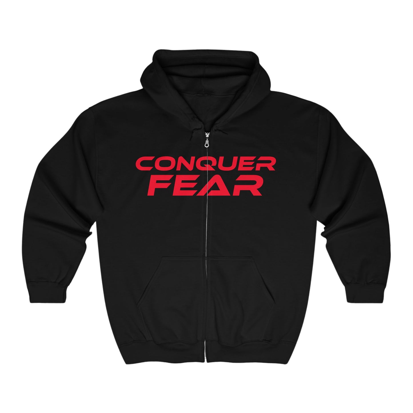 Conquer Fear - Full Zip Hoodie - Unisex Heavy Blend Sweatshirt