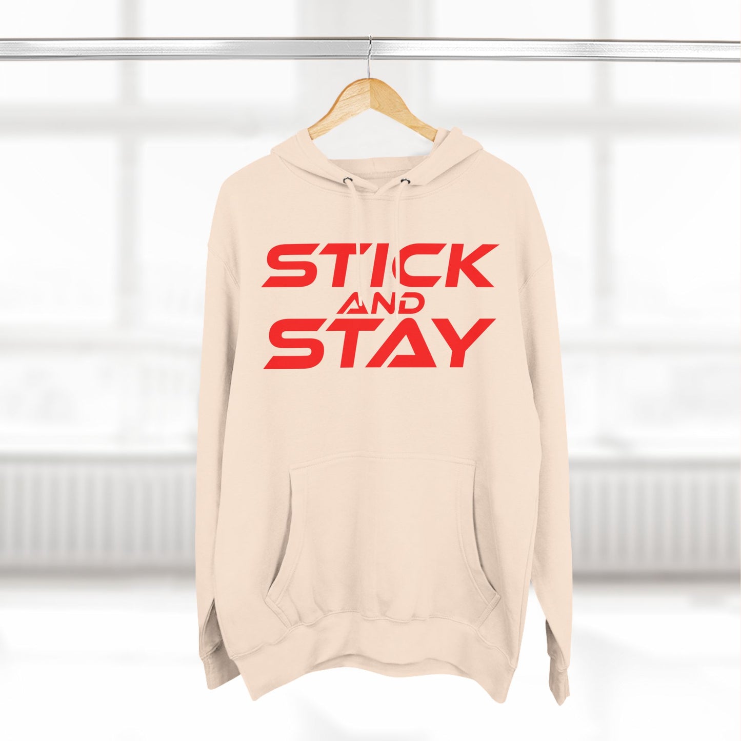 Stick and Stay - Three-Panel Fleece Hoodie