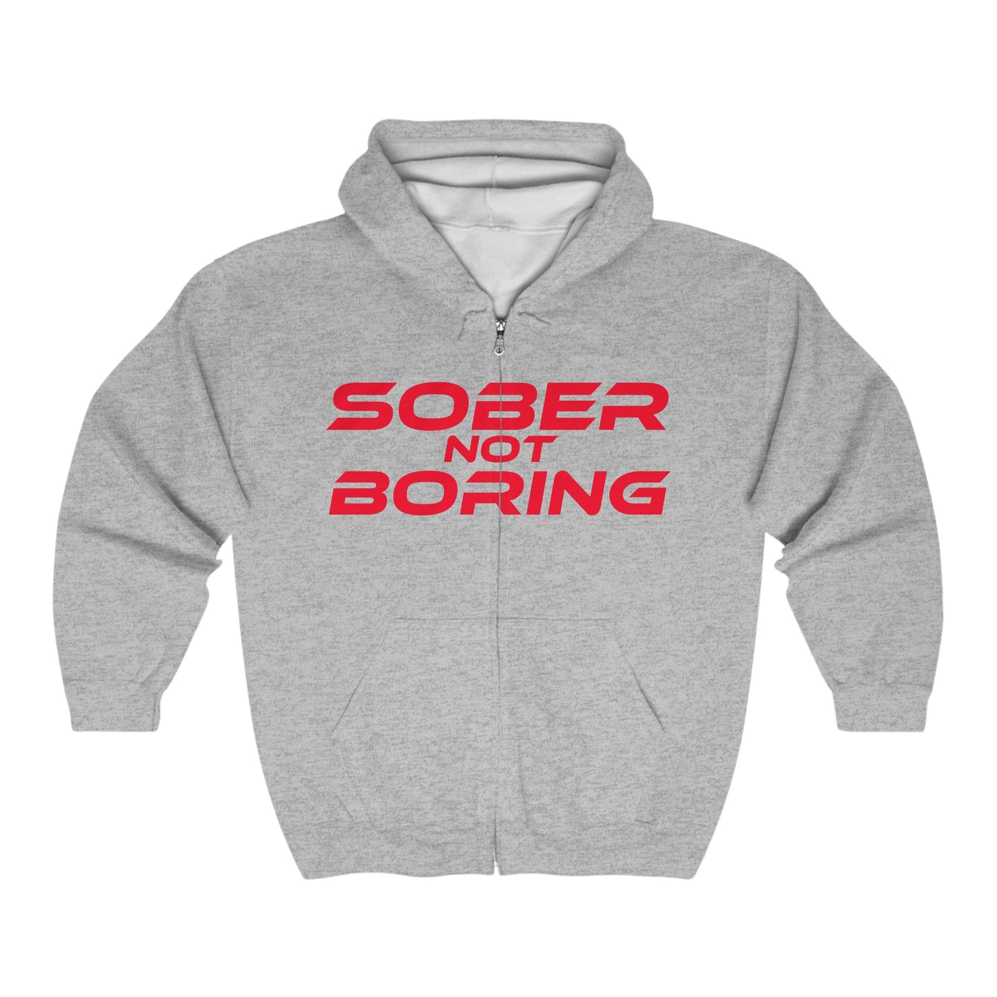 Sober Not Boring - Unisex Heavy Blend™ Full Zip Hooded Sweatshirt