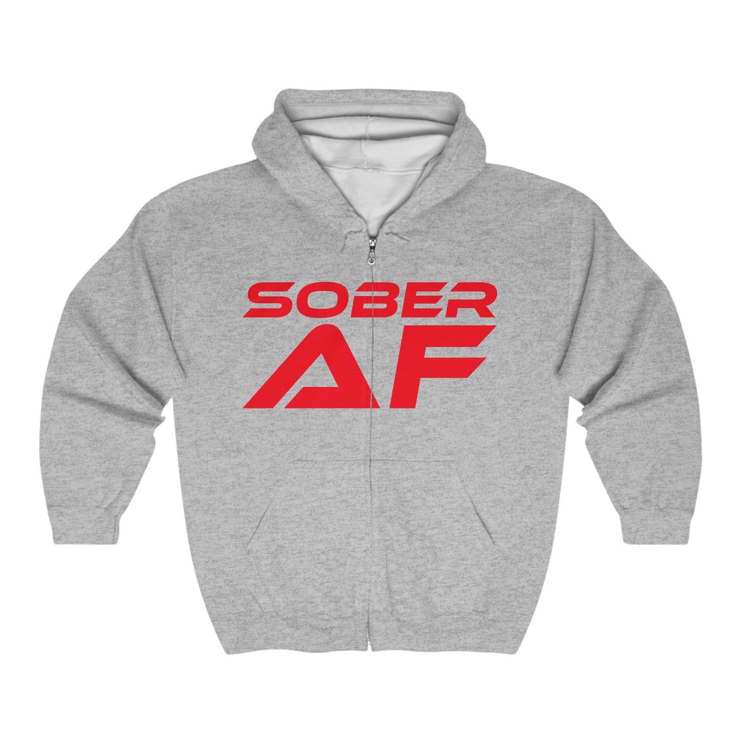 Sober AF - Unisex Heavy Blend™ Full Zip Hooded Sweatshirt