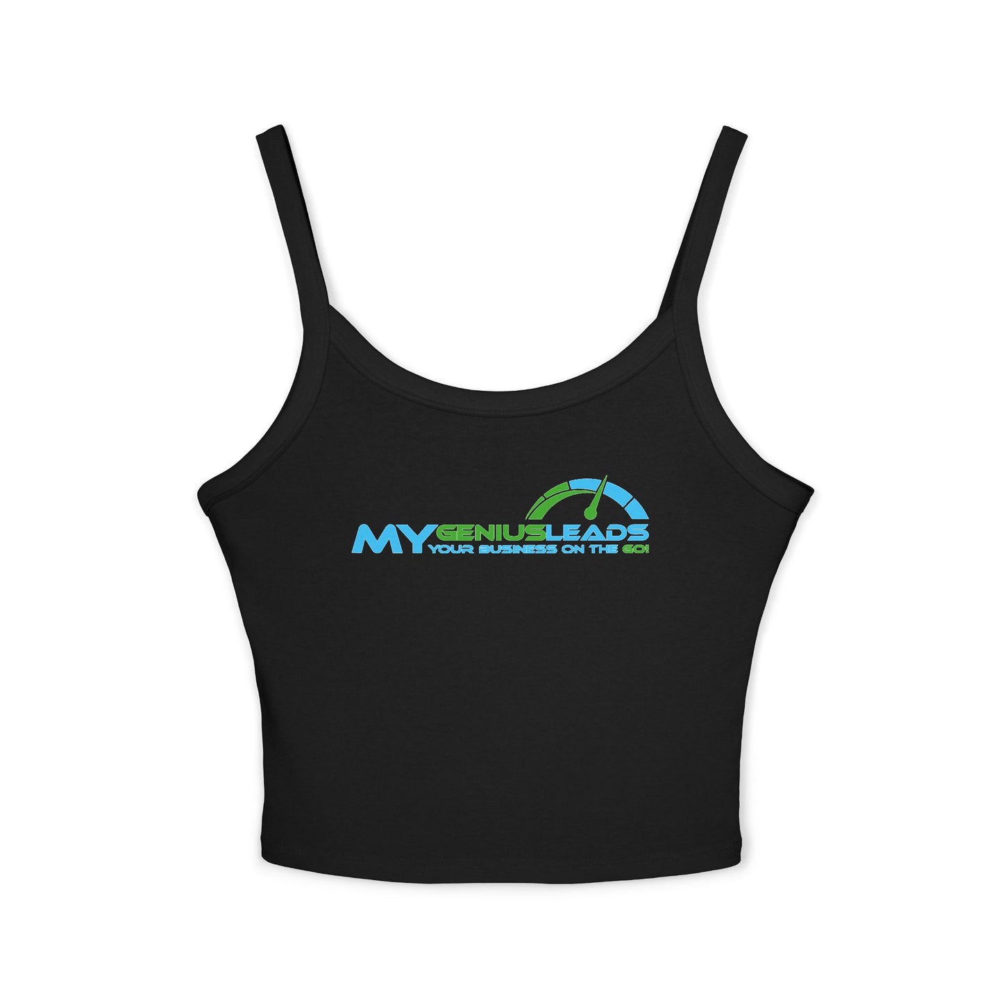 MGL - Women's Spaghetti Strap Tank Top - "MY GENIUS LEADS" Motivational