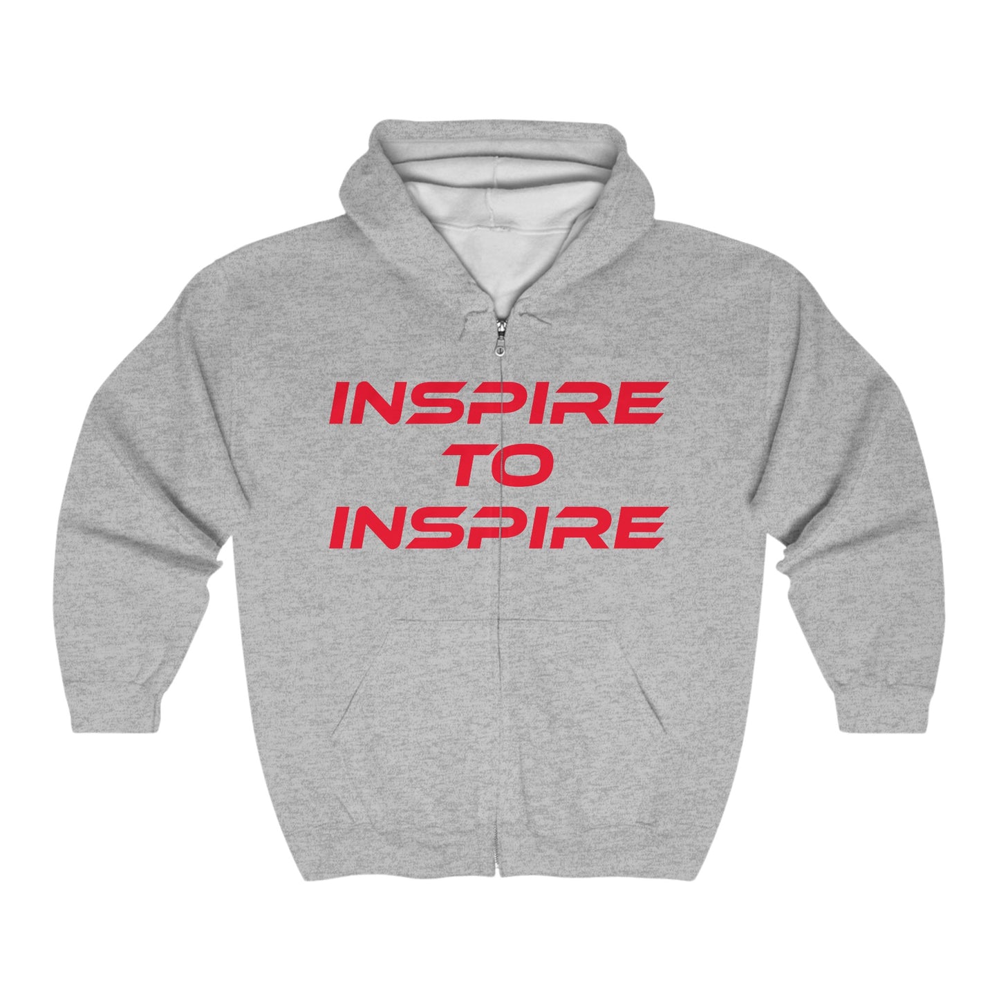 Inspire to Inspire - Unisex Zip Hoodie - Motivational Heavy Blend Sweatshirt