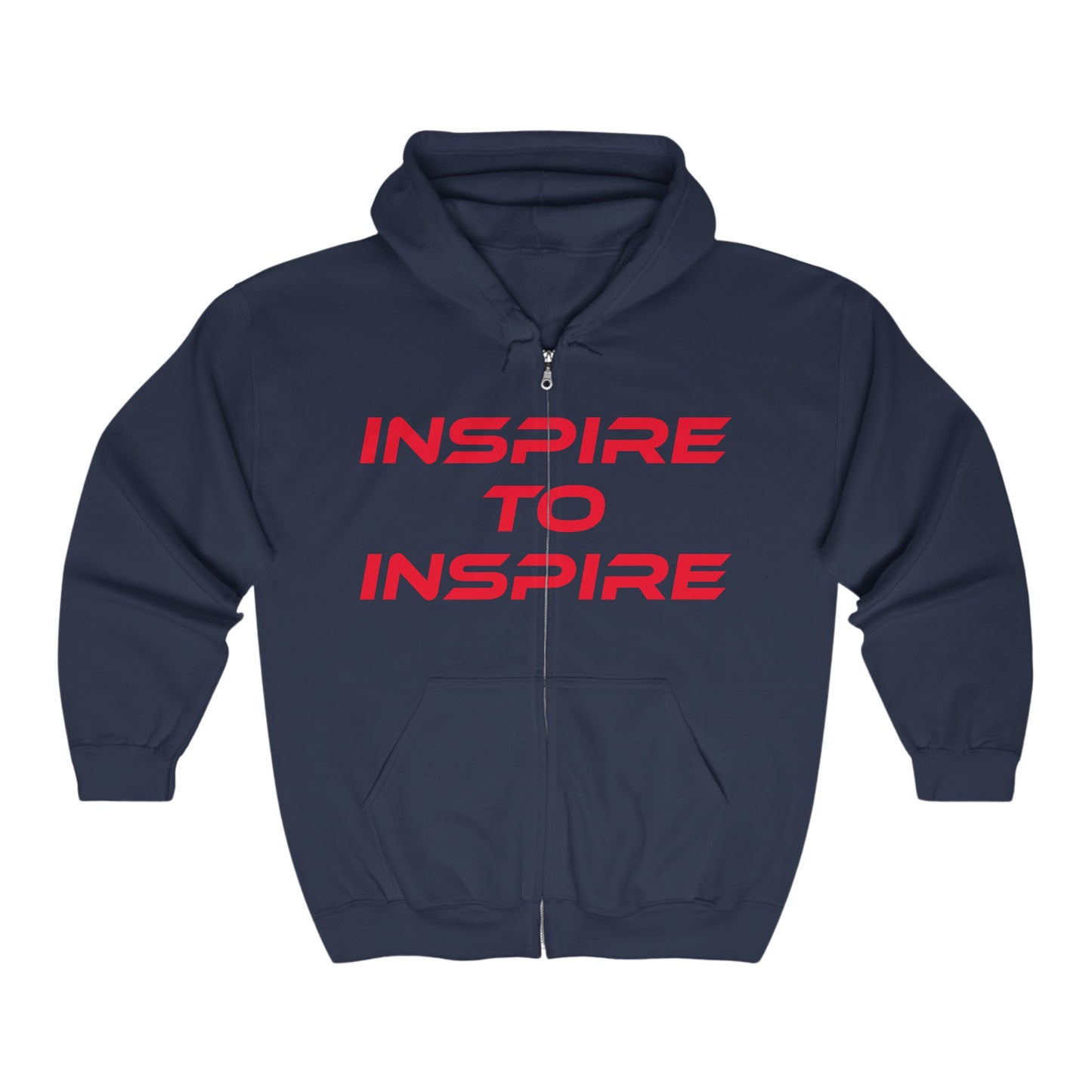 Inspire to Inspire - Unisex Zip Hoodie - Motivational Heavy Blend Sweatshirt