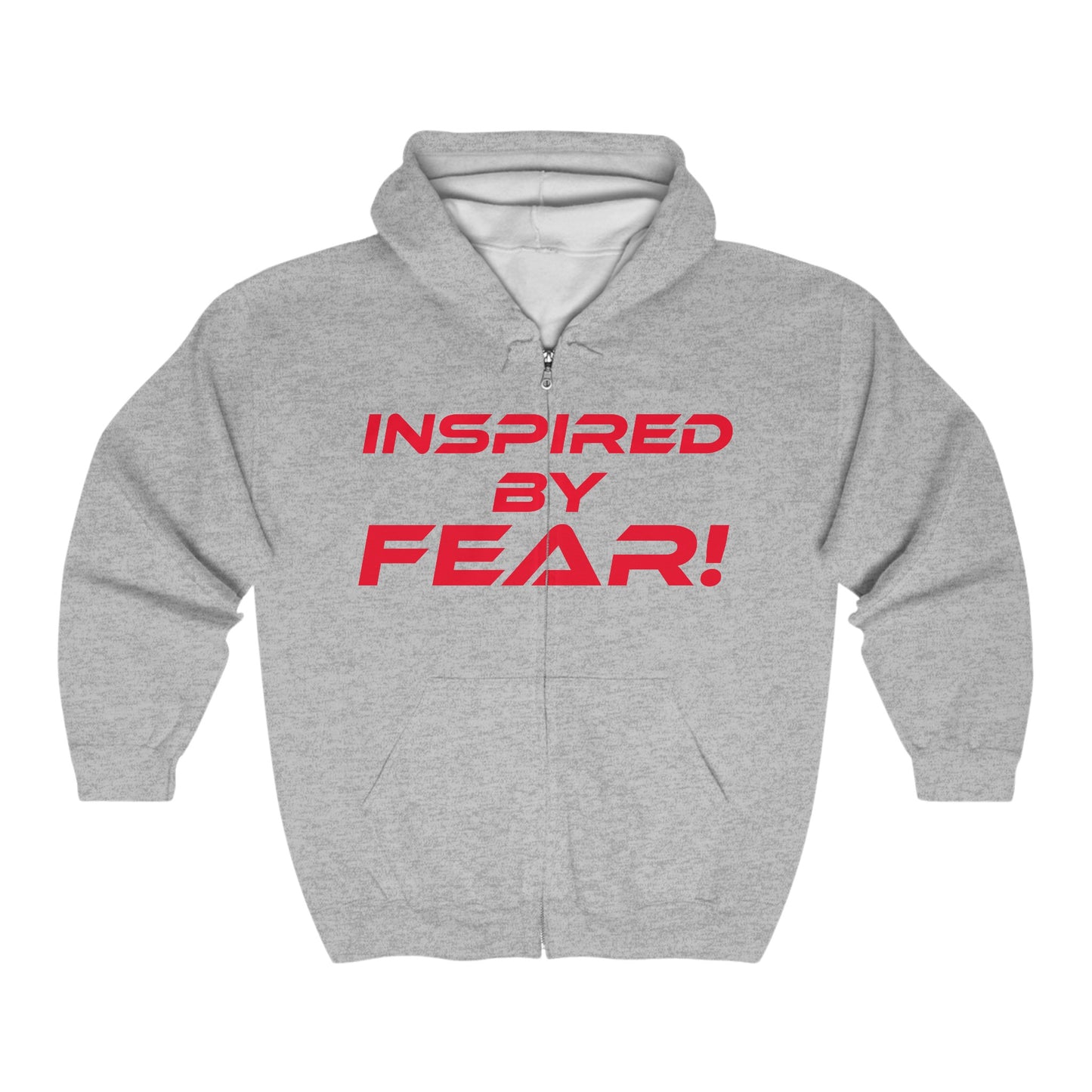 Inspired By Fear - Unisex Full Zip Hoodie Driven Motivation