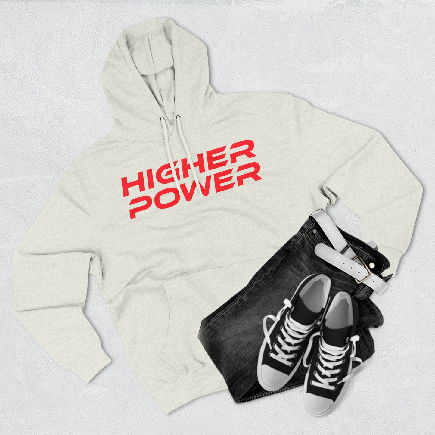 Higher Power - Three-Panel Fleece Hoodie