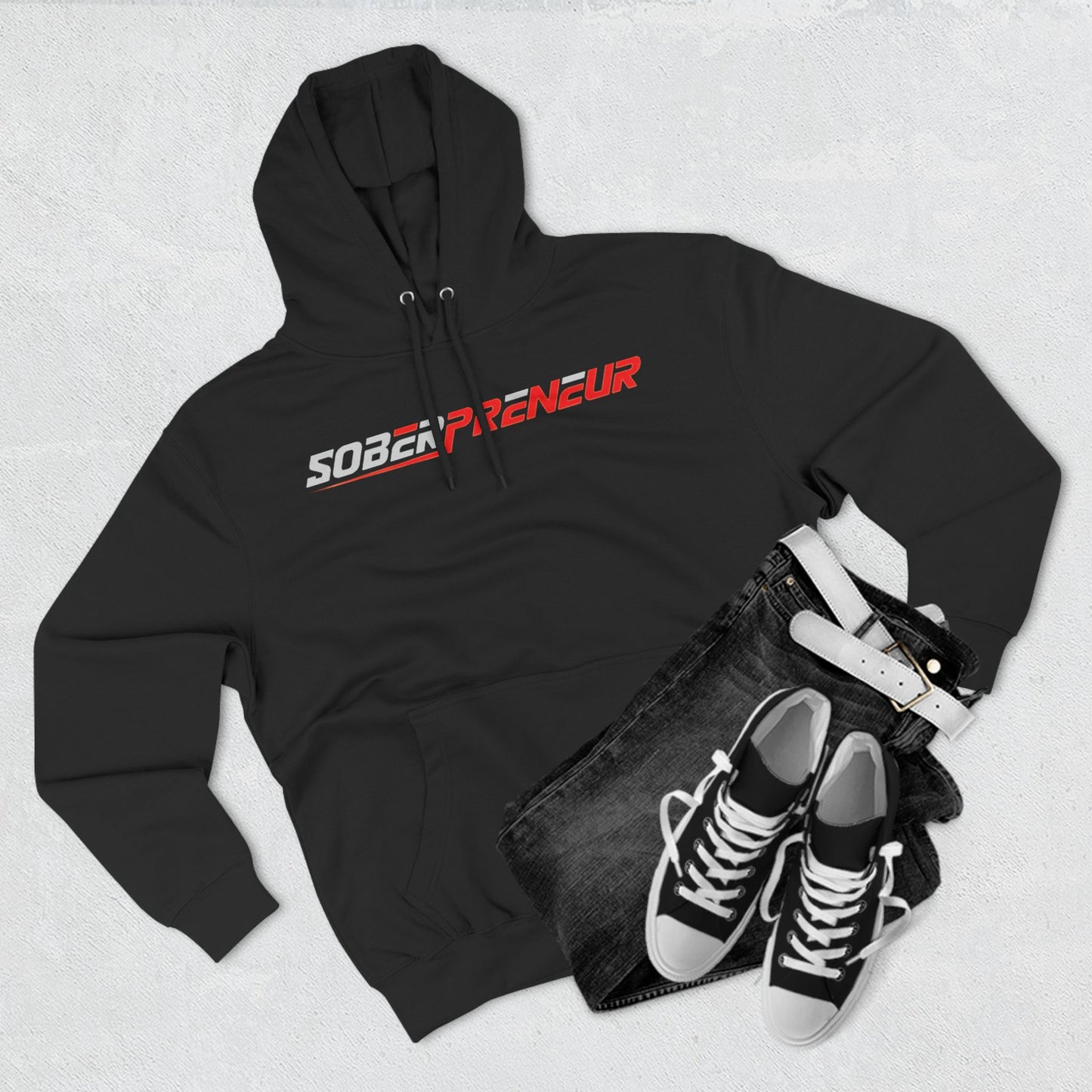 Soberpreneur Logo Gear - r Fleece Hoodie - Comfort for the Driven Entrepreneur