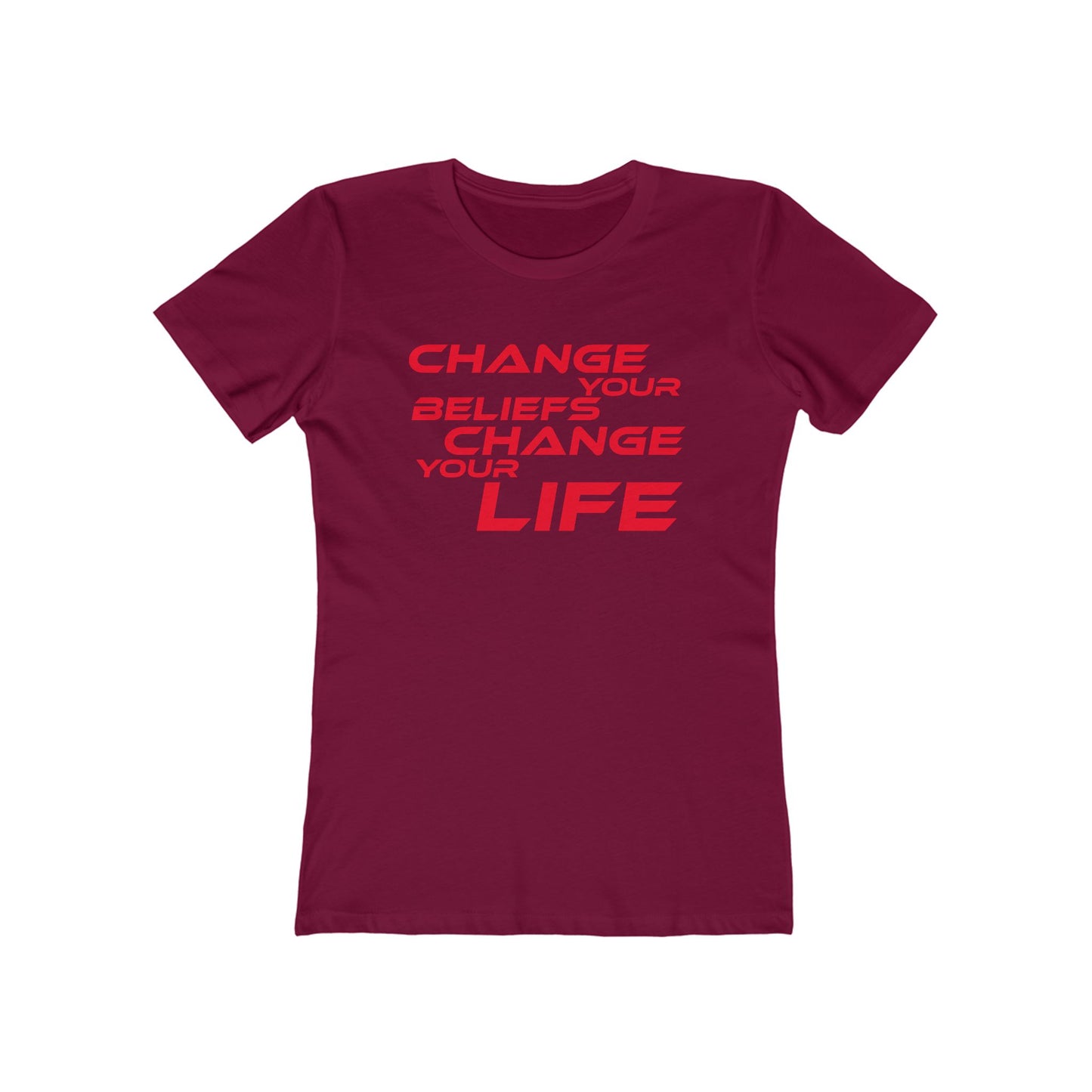 Change Your Beliefs, Change Your Life - Empowering Women's Boyfriend Tee - "Change Your Beliefs, Change Your Life"